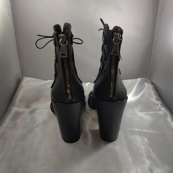 Proenza Schouler Black Leather Lace up Booties - Picture 5 of 6